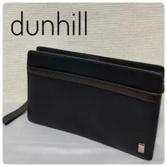 美品✨dunhill／ブラックレザー／クラッチバッグ