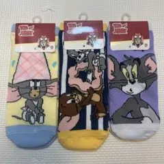 【新品】トムとジェリー キャラクターソックス 3足セットのサムネイル