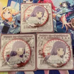 アイカツ 缶バッジgirly REDアニメイト 氷上スミレ 3点