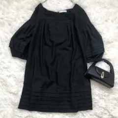 極美品⭐️アドーア　シアーチュニックブラウス　ボリューム袖