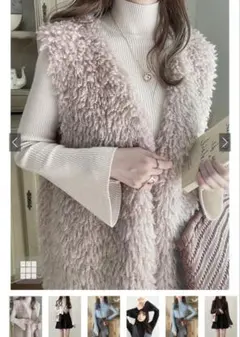 ハイネックベルスリーブリブニットトップス[k9064b]