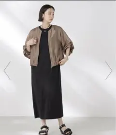 STORATECH 機能素材タックスリーブカットワンピース