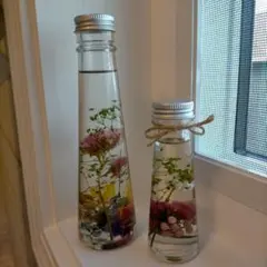 【大小2本セット】ドライフラワー ハーバリウム  春カラー