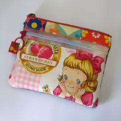 ポーチ ダブルファスナー マーガレット＆ソフィ ハンドメイド