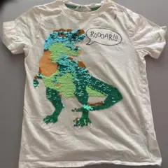 恐竜スパンコールTシャツ 140cm かわいいのサムネイル