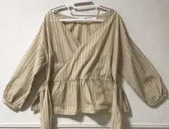 サマンサモスモス カシュクール ストライプ シャツ L SM2 長袖