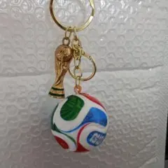 ワールドカップ サッカーボール トロフィー キーホルダー