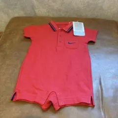 NIKE ベビーロンパース 70 赤 ポロシャツ風 新品タグ付 希少のサムネイル