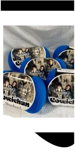 海外毛糸カウチン６ストランド 青100g小巻 5玉 ロービングヤーン