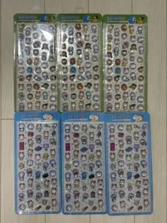 韓国限定 ドラえもん 3Dシール青緑各3枚ずつ6枚セット ボンドロ風シール