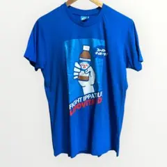 リポビタンD グラフィックTシャツ リポD 企業Tシャツ 非売品 L相当 ブルー
