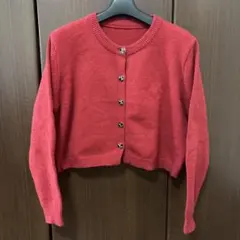 SHEIN Dazy Mサイズ 赤 カーディガン ボタン付