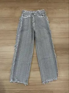 【新品未使用】SHEIN オーバープリントジーンズ デニム Y2K ゼブラ柄
