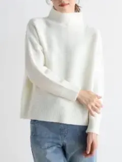 ★ヤマダヤ　MEDOC メドック　ボトルネックウールガーターニット　新品未使用★