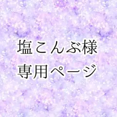 塩こんぶ様専用ページ