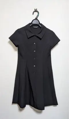 黒 半袖 シャツワンピース　発表会　喪服
