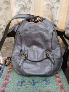 Dakota グレー革製リュック