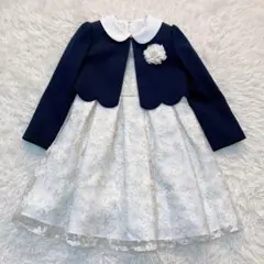 プティマイン スカラップジャケット ワンピース フォーマル 入学式 120cm