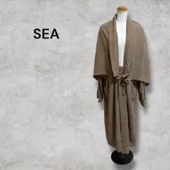 SEA シー リネンライク レイヤード コート 薄手 コットン100％のサムネイル