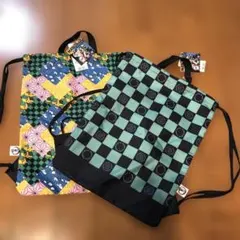 【新品未使用】鬼滅の刃 ユニクロ限定コラボ ナップサック エコバッグ 2点
