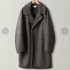 BEAUTY&YOUTH グレー フェイクムートンコート