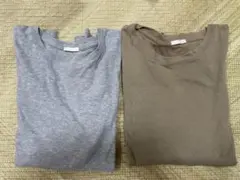 長袖コットンTシャツ 2色セット　GU