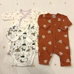 ベビー肌着 ロンパース　3点セット 60cmプチバトー　ユニクロ　西松屋