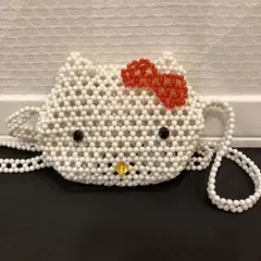 激レア 未使用近い ハローキティ ビーズポーチ バッグ 2001年 当時物 豪華 激レア 未使用近い ハローキティ ビーズポーチ バッグ 2001年 当時物