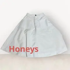 【限定価格100円引き】honeys 白 フレアスカート