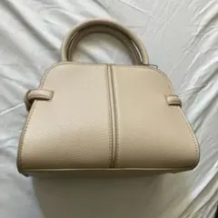 新品ZARAベージュ レザー ハンドバッグ