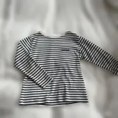 mont-bell ストライプ ウィックロン　長袖カットソー 120