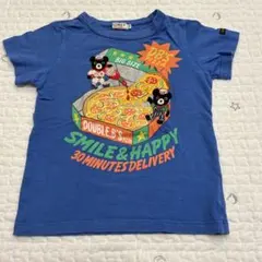 110cm 2点セットダブルビーピザ Tシャツ、ホットビスケッツ 長ズボン