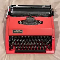オリベッティ112 赤 タイプライター ポータブル ケース付き レトロ