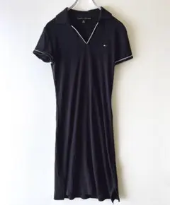 TOMMY HILFIGER トミーヒルフィガー ポロワンピース XS ネイビー