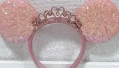海外ディズニー限定☆ ディズニー　プリンセス　スパンコール　カチューシャ