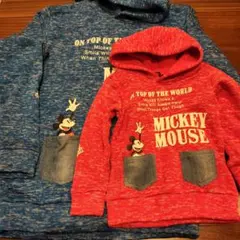 親子お揃い ミッキーマウス パーカー L　100