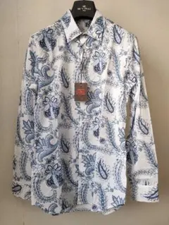 タグ付き未使用 ETRO シャツ 長袖 ペイズリー サイズ38 M相当 ホワイト タグ付き未使用 ETRO シャツ 長袖 ペイズリー サイズ38 M相当 ホワイト