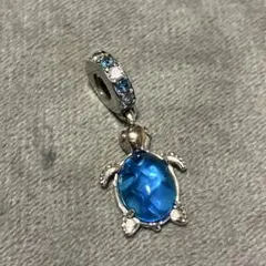 Pandora 亀　青　シルバー　チャーム　パンドラのサムネイル