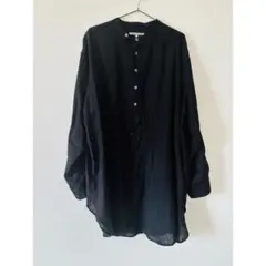 Vlas Blomme チュニックシャツ ブラックのサムネイル