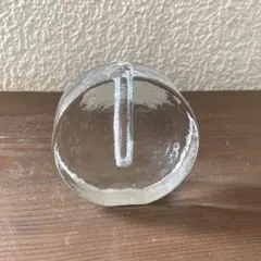 ドイツ　ビンテージ　ガラス一輪挿し　ミッドセンチュリー　花瓶　10×9.5
