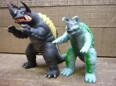USED ウルトラ怪獣 ソフビ 新旧ネロンガ２体セット バンダイ A14637