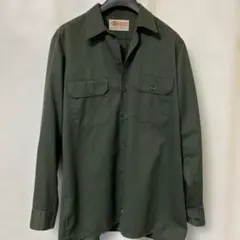 Dickies 長袖シャツ ダークグリーンディッキーズ MADE IN USA