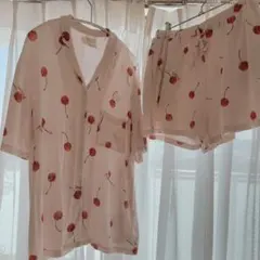 【値下げ】GELATO PIQUE チェリー柄 パジャマセット フリーサイズ
