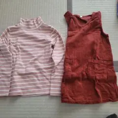 キッズ服 タートルネックとキャミソールセット