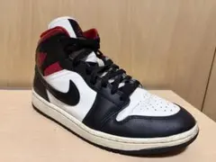 NIKE AIR JORDAN 1 MID ブラック ホワイト レッド 片足のみのサムネイル
