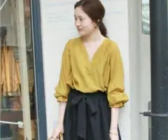 SLOBE IENA コットンシルクブラウス