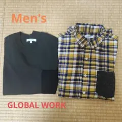 Men's GLOBAL WORK 長袖ニット&長袖シャツセット8/31までのサムネイル