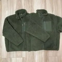 双子セット ボアジャケット オリーブグリーン 130 2点セット