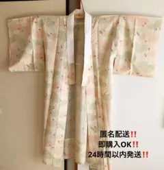 u*0様 【長襦袢】ピンク／グリーンが可愛い小花柄‼️ 小柄な方にオススメ‼️