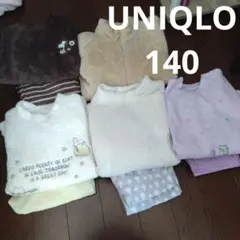 ユニクロ　ファーリーフリース　パジャマ　140　ジャケット　スヌーピー　アナ雪